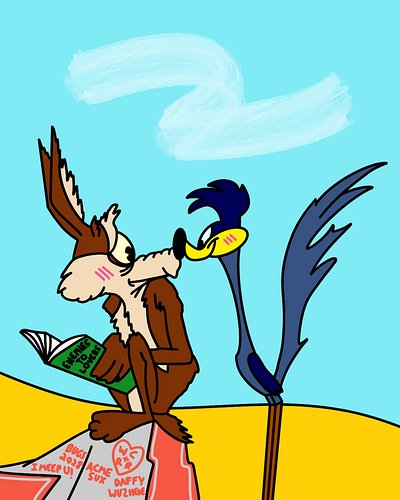 Wile E is 77, and Roadrunner is 76- so does this count as old man yaoi? Discuss. 

(If you haven’t already, please go see Coy...