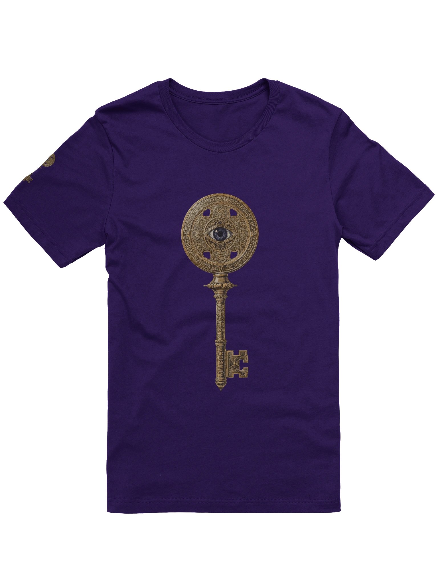 The Gatekeeper’s Key Classic T-Shirt – Front & Left Shoulder Print | Team Purple | Bella+Canvas 3001 product image (1)