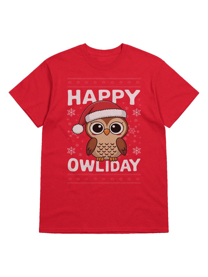 Happy Owliday T-Shirt | Funny Christmas Shirts product image (1)
