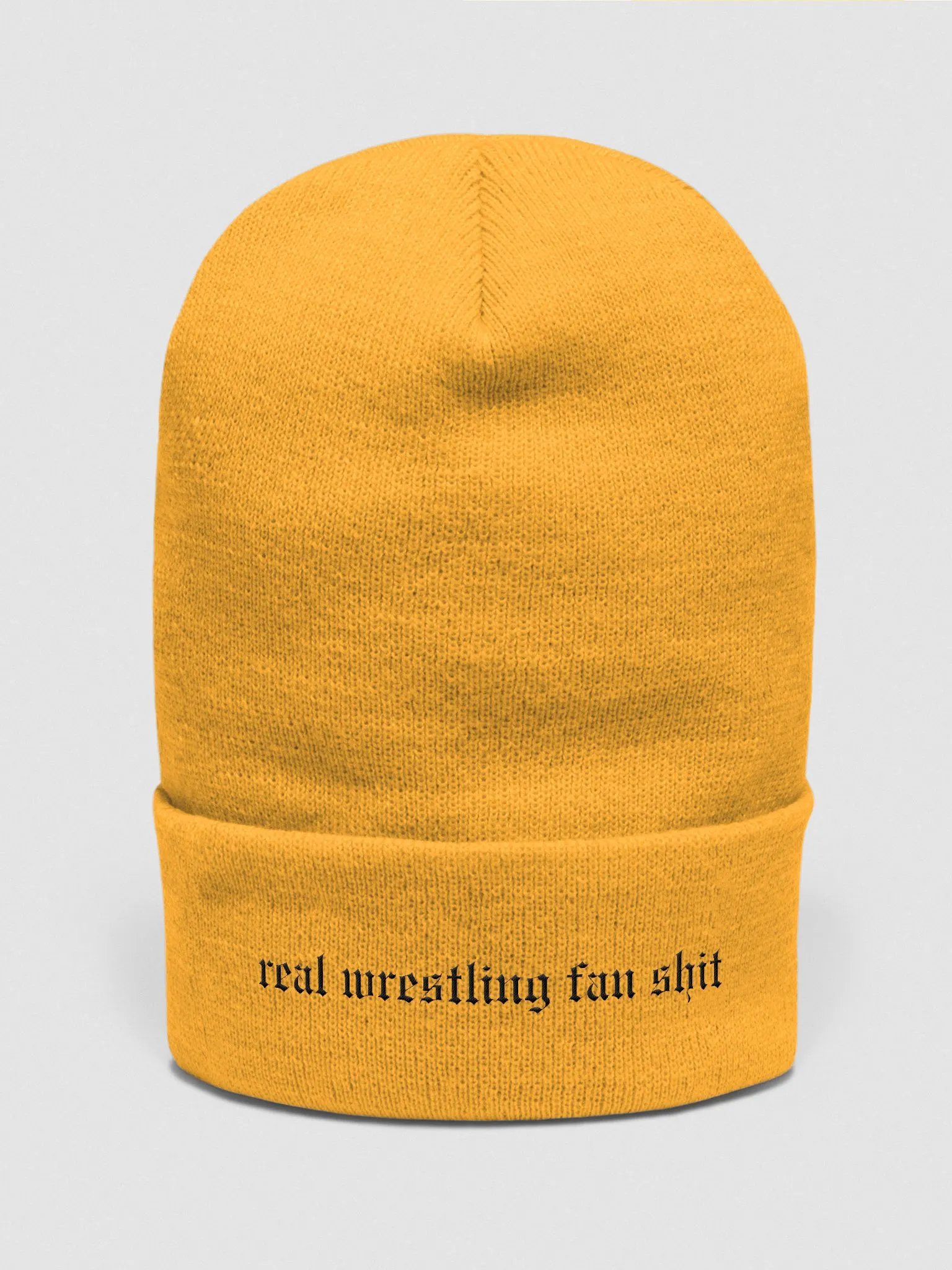 NEW Real Wrestling Fan Shit Beanie (Black Font) product image (1)