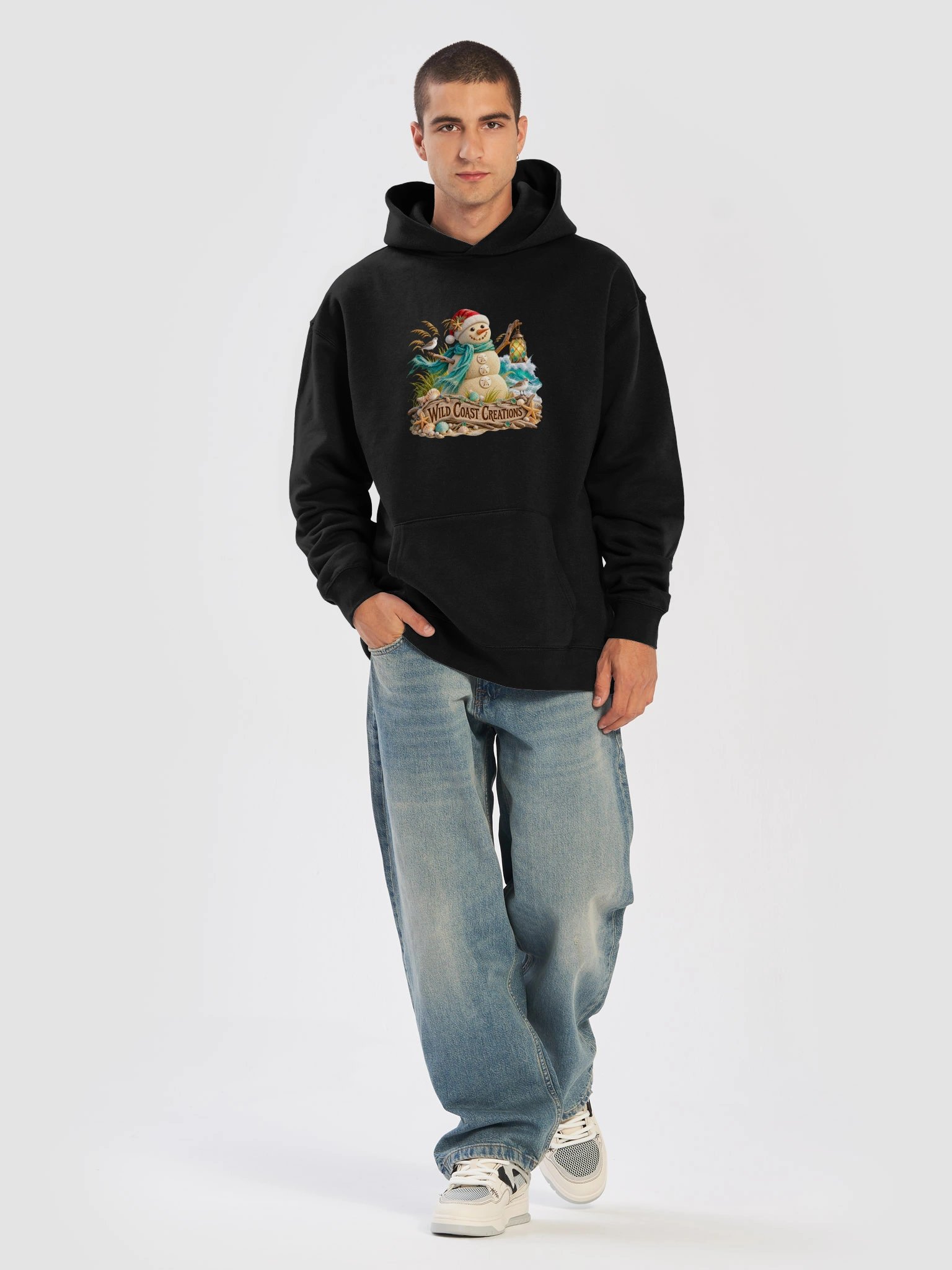 Wild Coast Creations Snowman Relaxed Hoodie product image (5)