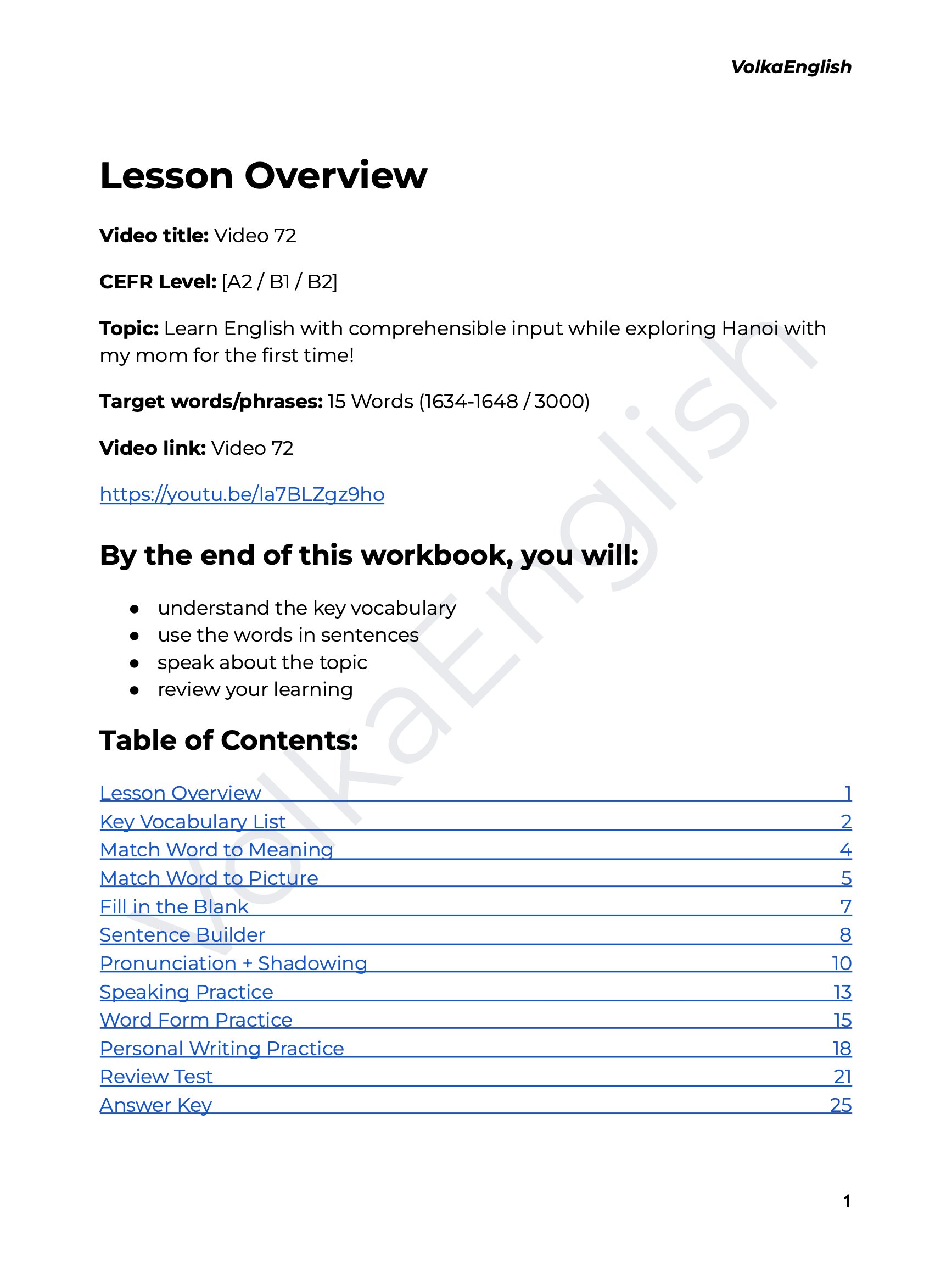 Video 72 Study Pack product image (2)