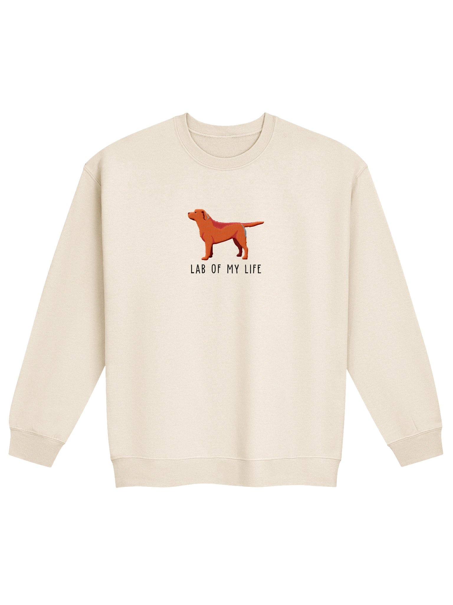 Lab of My Life Sweatshirt (Embroidered) of a Labrador Retriever(Fox Red) product image (4)