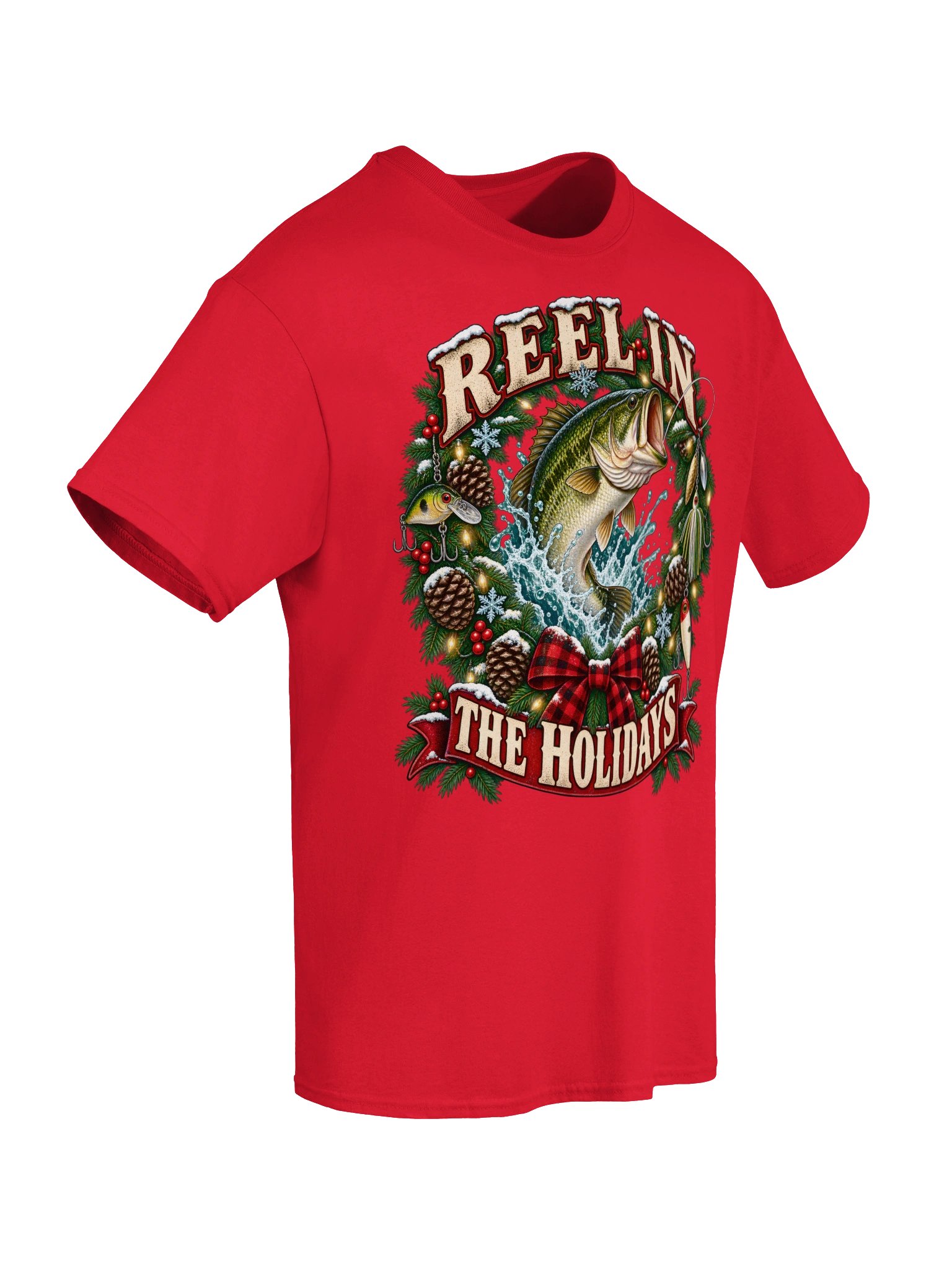 Reel in the Holidays | Christmas Bass Fishing Shirt product image (6)