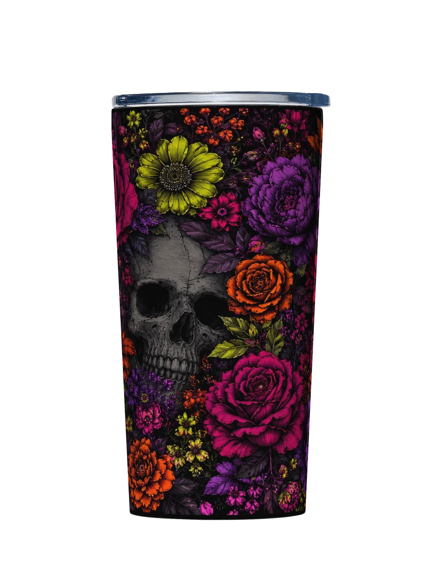 Skull + Floral Tumbler product image (1)
