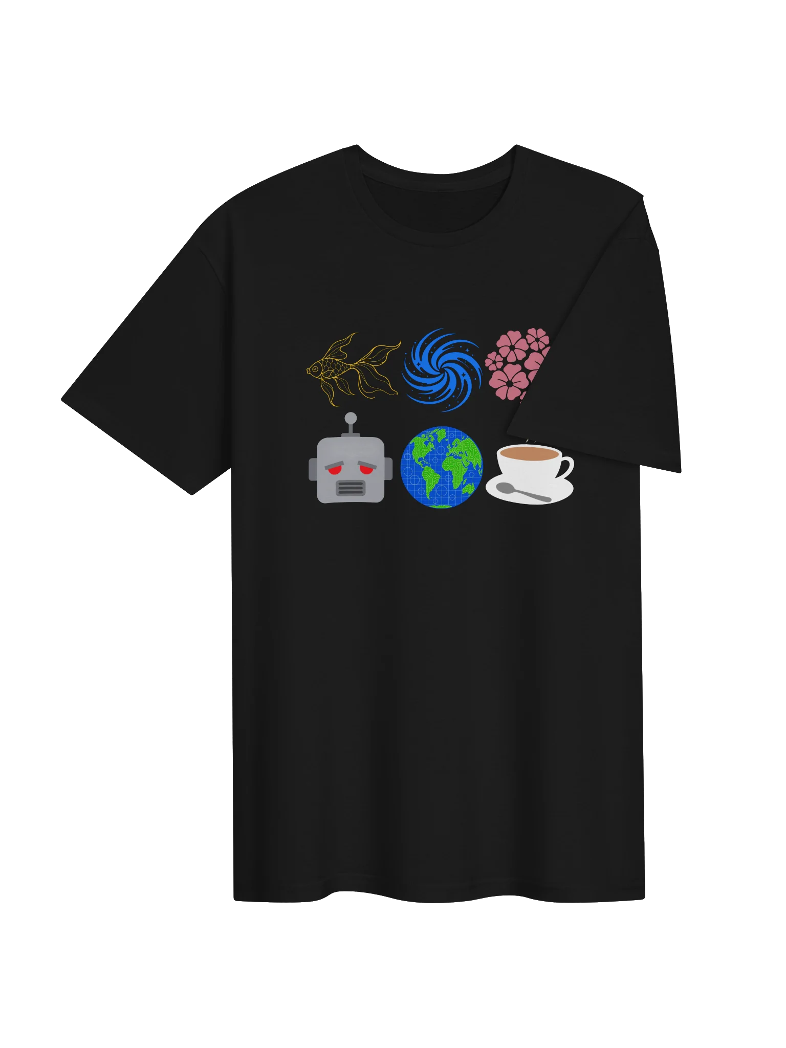 Fish, Spiral, Flowers, Robot, Earth, Tea-shirt product image (4)