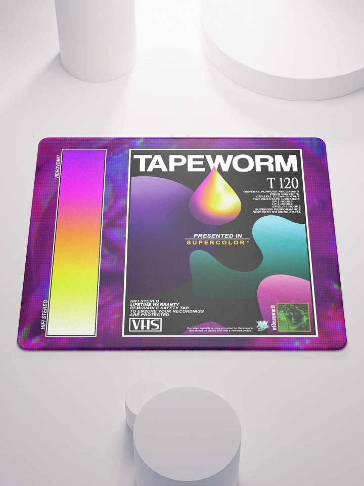 TAPEWORM VHS 1991 GAMING MOUSEPAD product image (1)