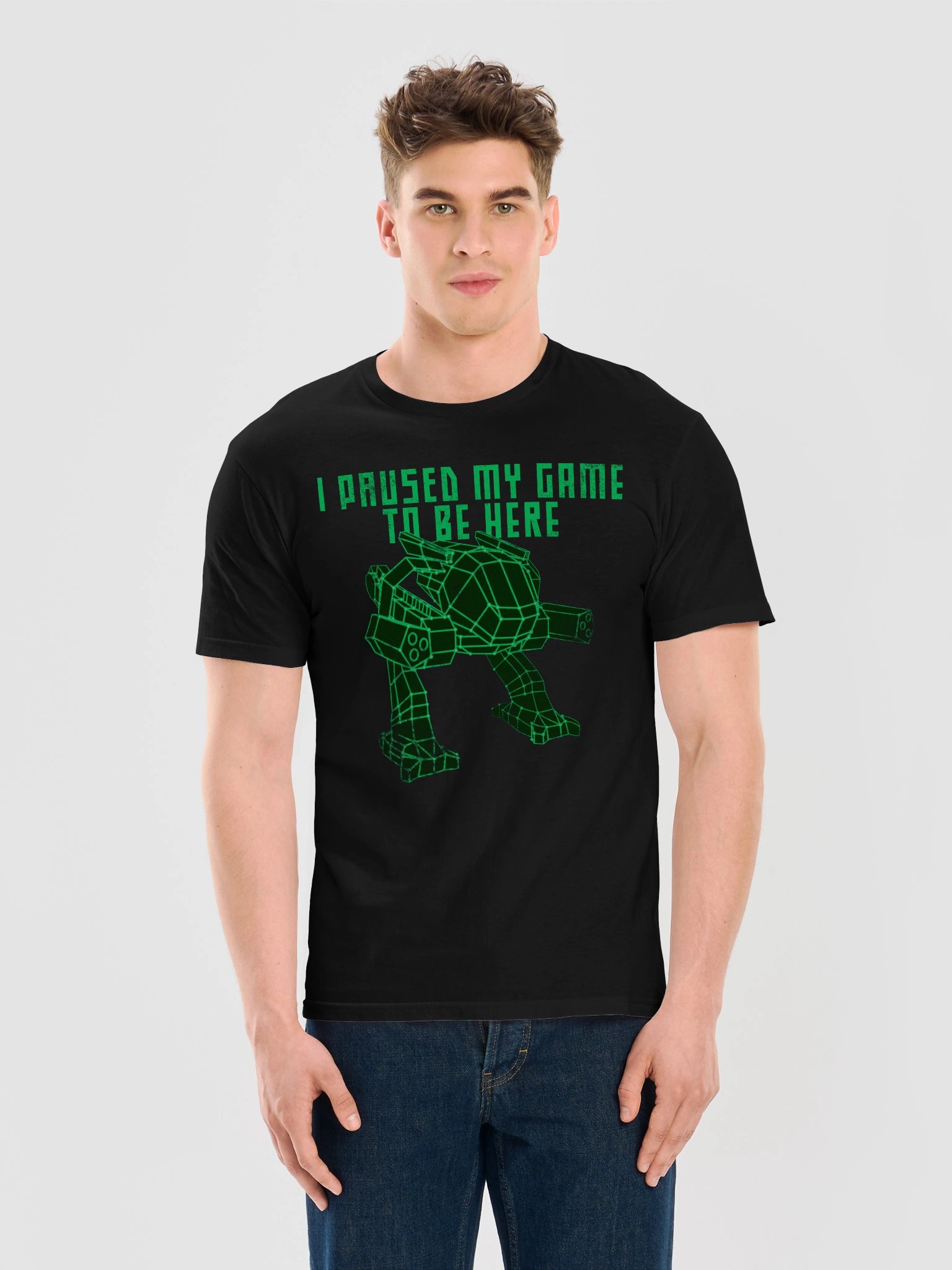 Mecha Shirt Retro Gamer I Paused My Game To Be Here Funny Tee product image (4)