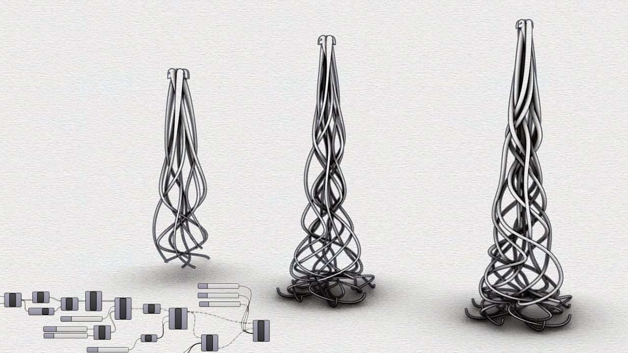 Parametric Variable Pipe Facade Grasshopper Rhino Files Download product image (3)