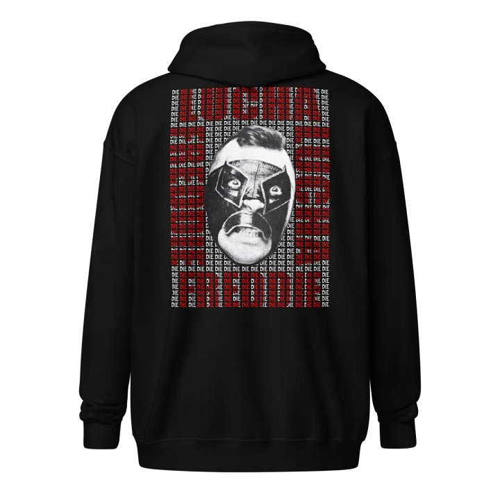 Repeat name face zip hoody 2 product image (1)