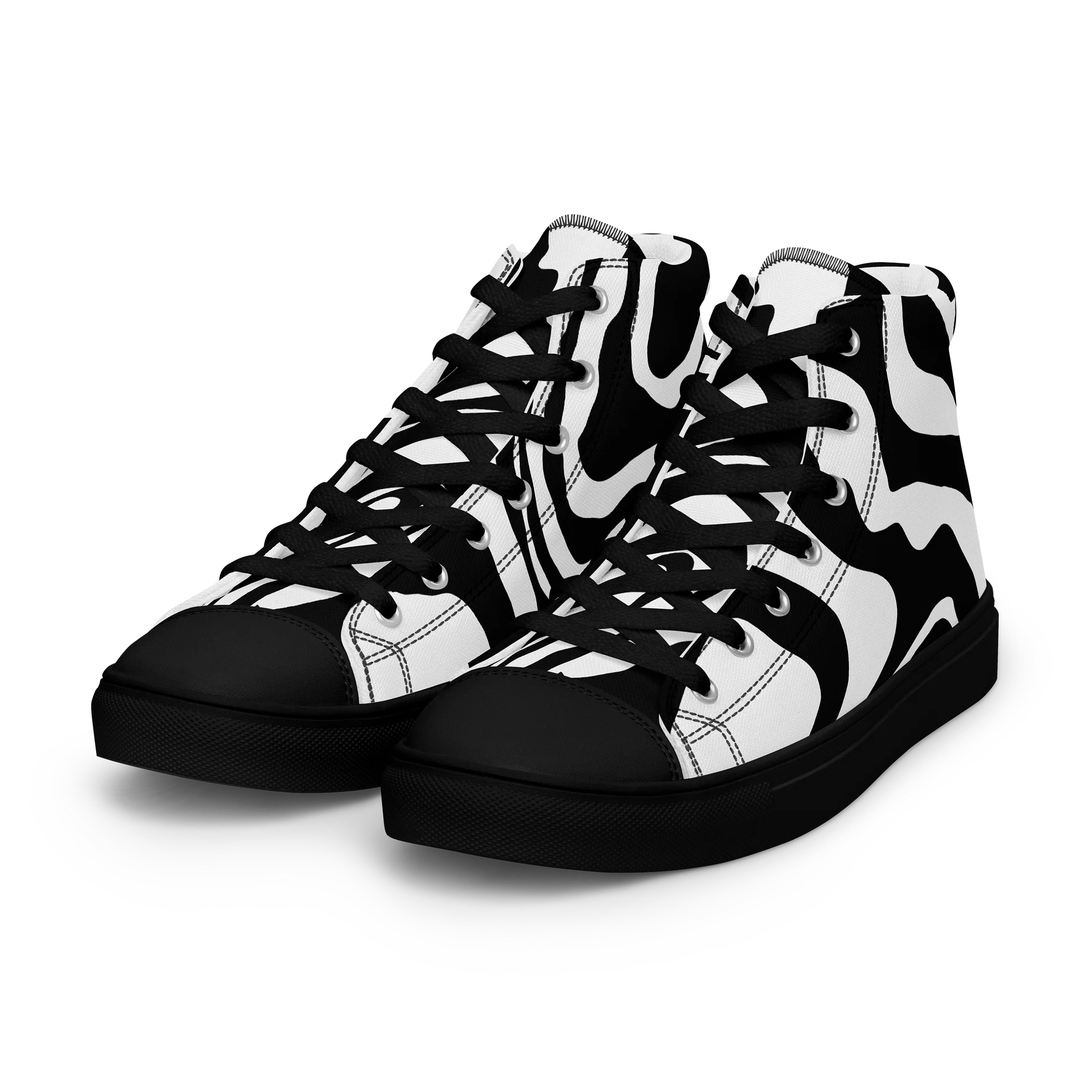 Zebra Stripe Print High Top Canvas Shoes product image (6)