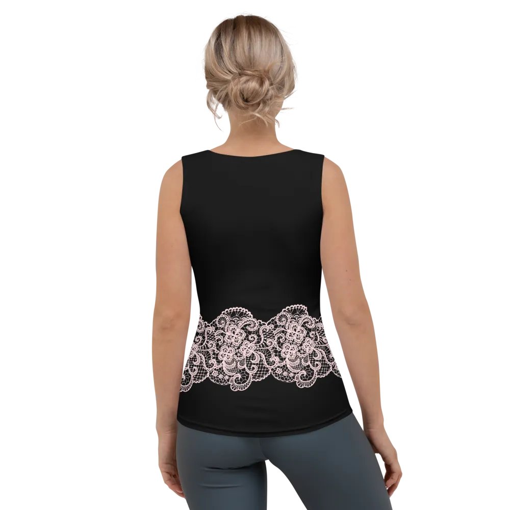 Lace Pink Premium Sleeveless T-Shirt product image (4)