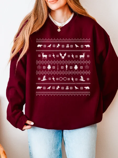 Magical School Ugly Christmas Sweater Cozy Minimalist Sweatshirt product image (1)