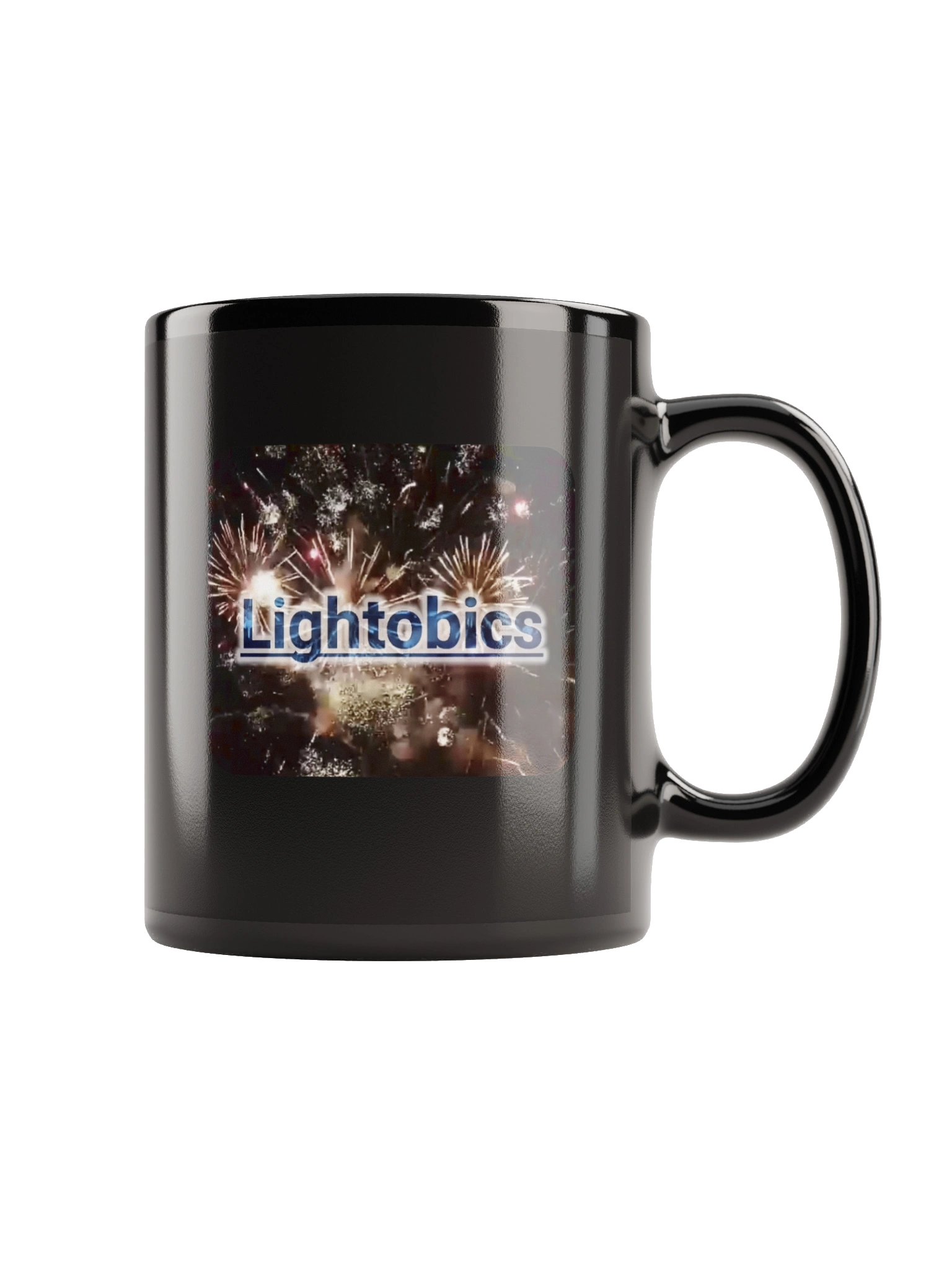 Lightobics Logo Inspirational Black Glossy Mug product image (1)