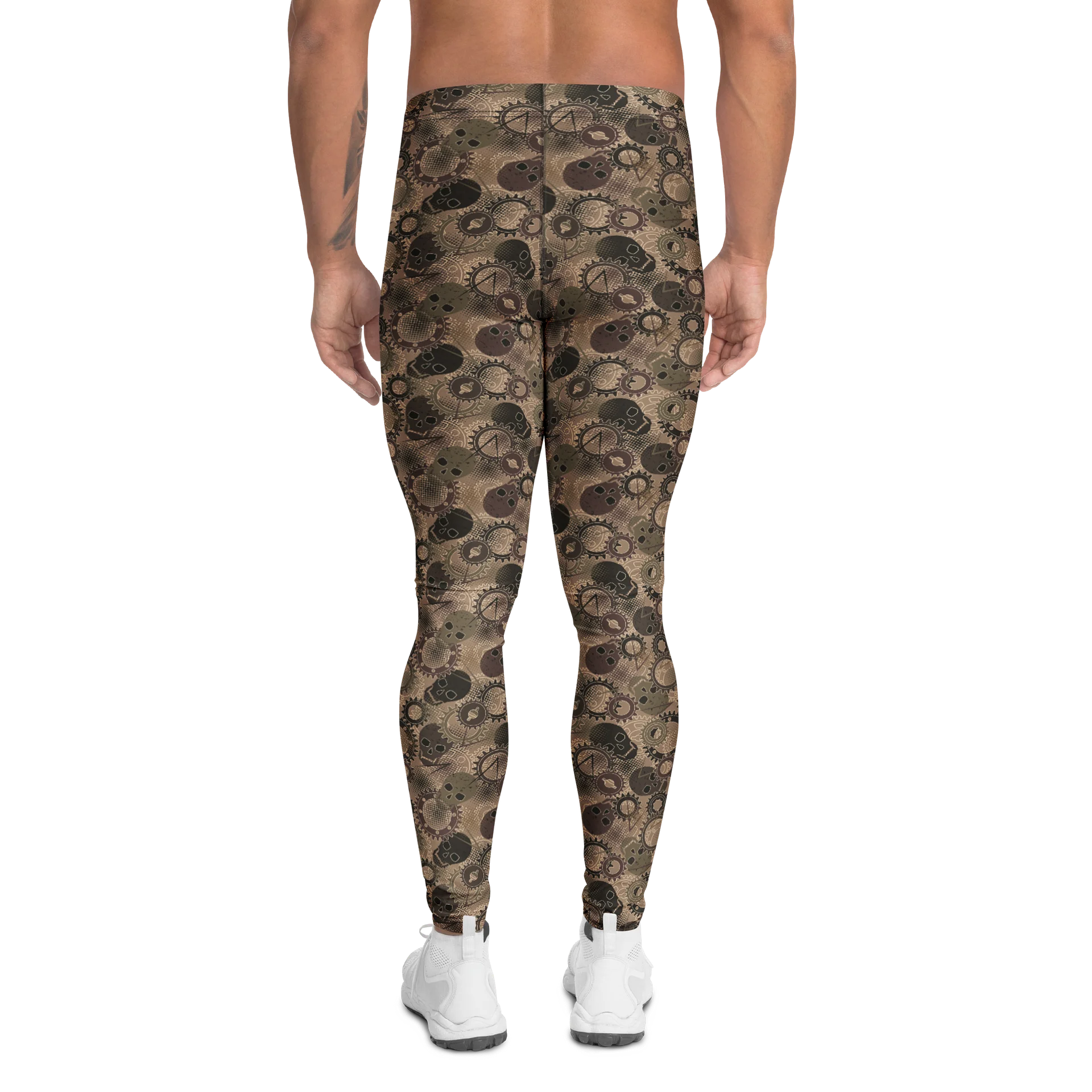 Comfortable Men’s Leggings with Camo Gears Skulls product image (2)