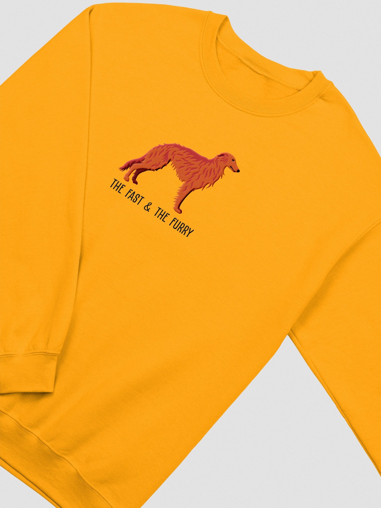 The Fast & The Furry Sweatshirt (Embroidered) of a Silken Windhound(Red) product image (6)