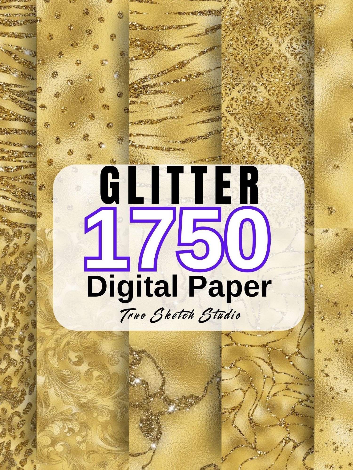 1750 Glitter Digital Paper Bundle, Sparkle Texture PNG product image (5)