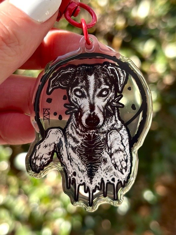 Living Dead Olive Epoxy Keychain product image (1)
