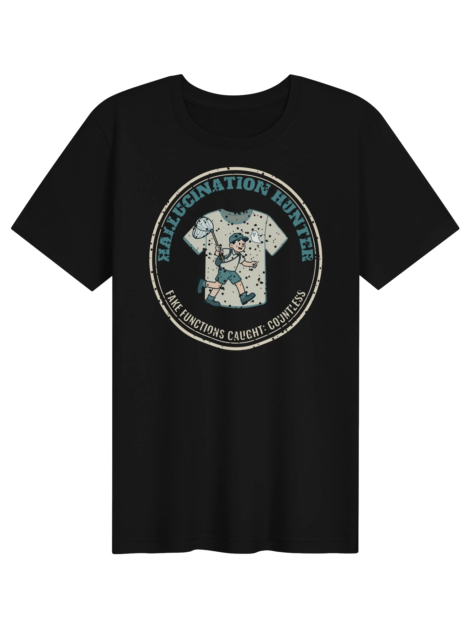 Hallucination Hunter unisex tee in Black