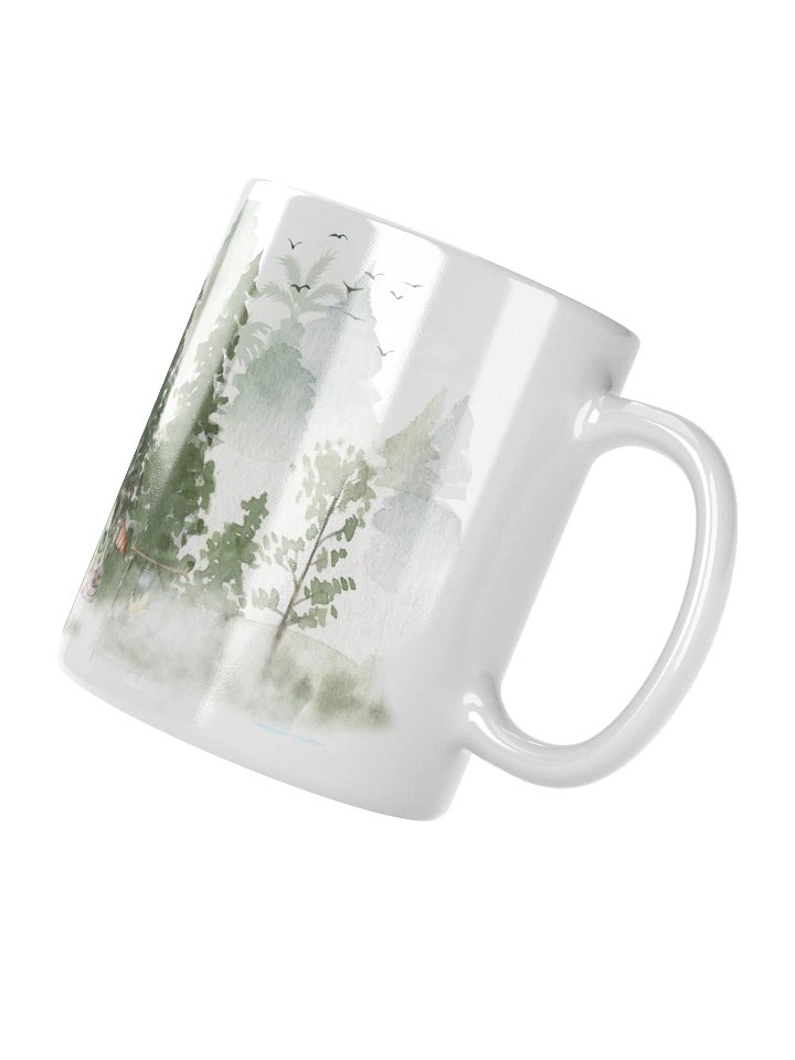 Mountain,Lake And Trees Mug Rustic Cabin For Outdoor Designs Rustic Cabin Ceramic 15oz Cabin Gifts CupAccent Coffee Mug product image (4)
