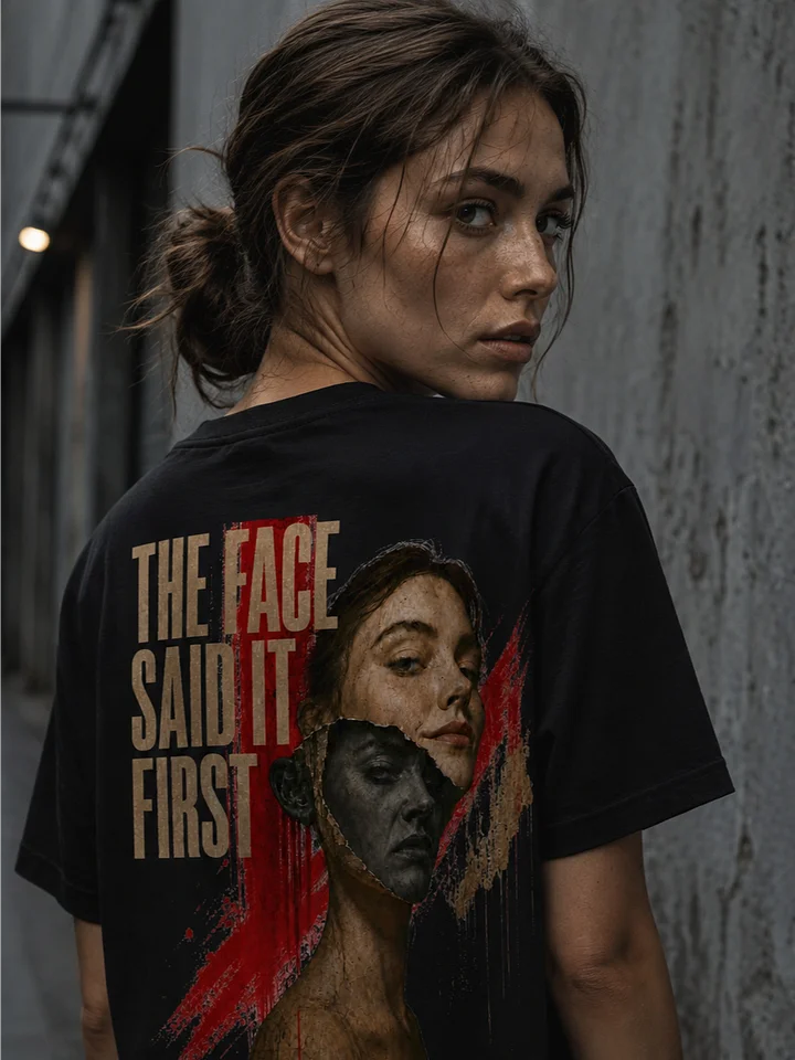 QTC — The Face Said It First Tee | Black Line product image (2)