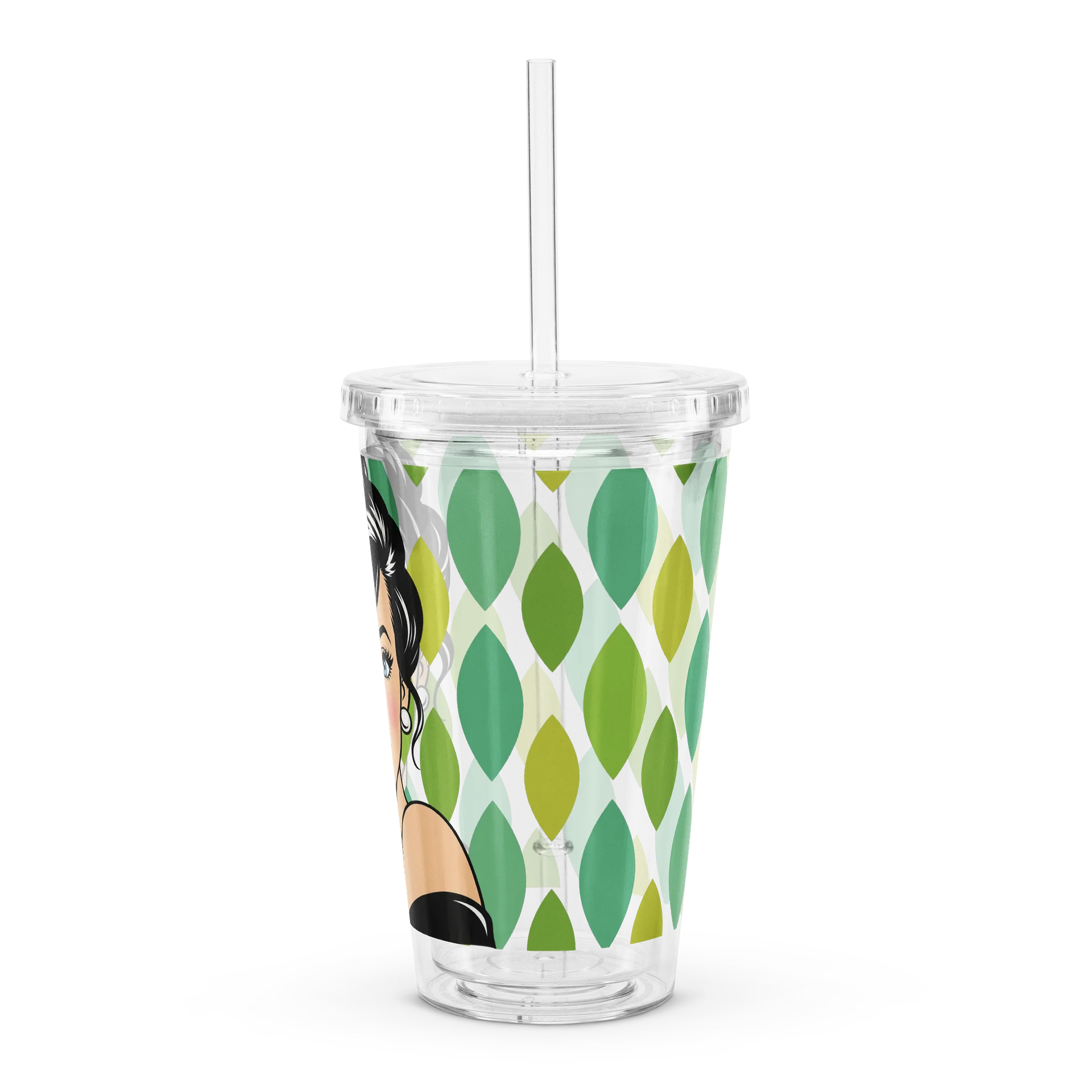 Retro Brunette Pop Art Acrylic Tumbler product image (4)