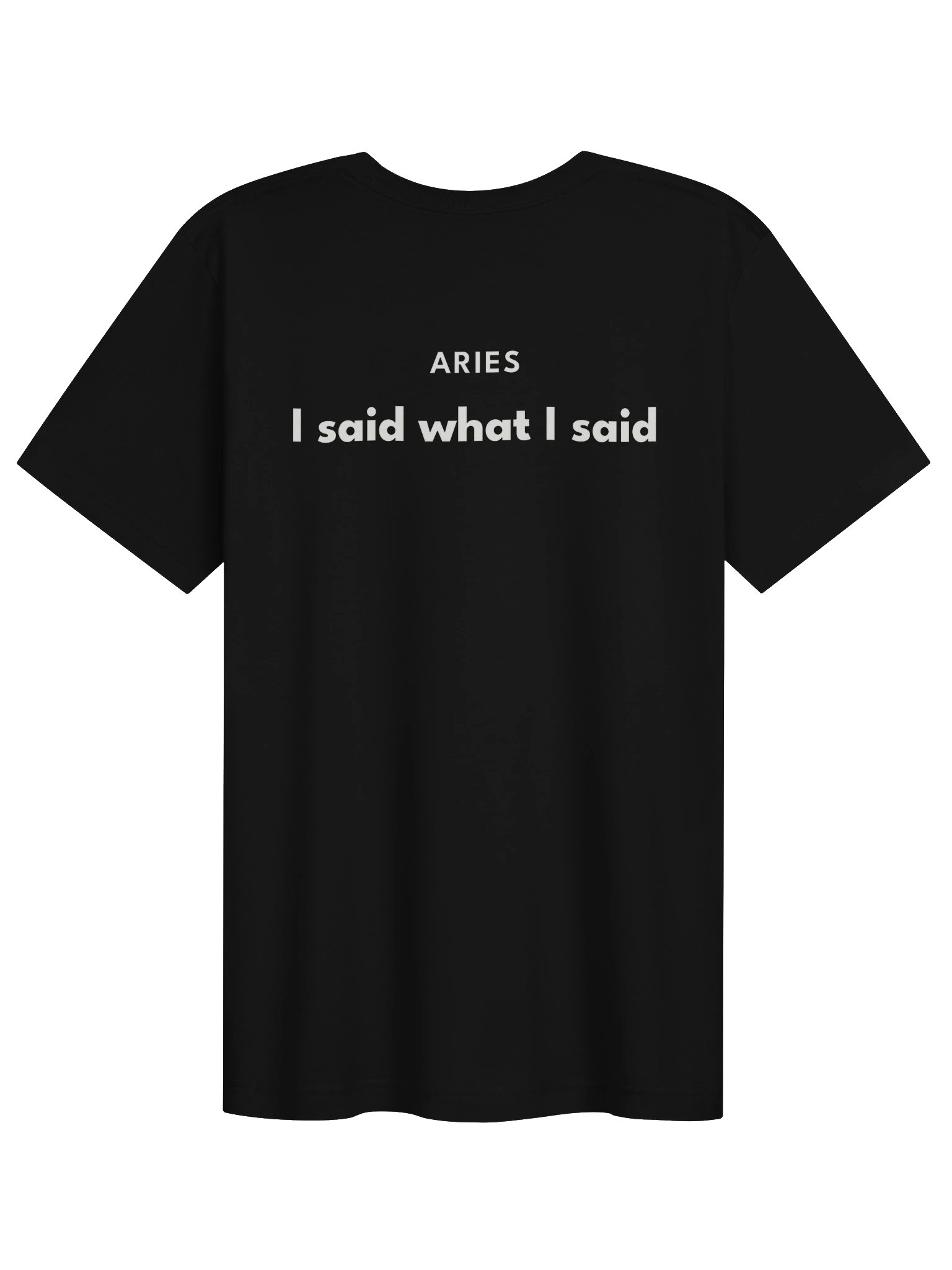 Aries I Said What I Said T-Shirt | Zodiac Back Print Tee product image (1)