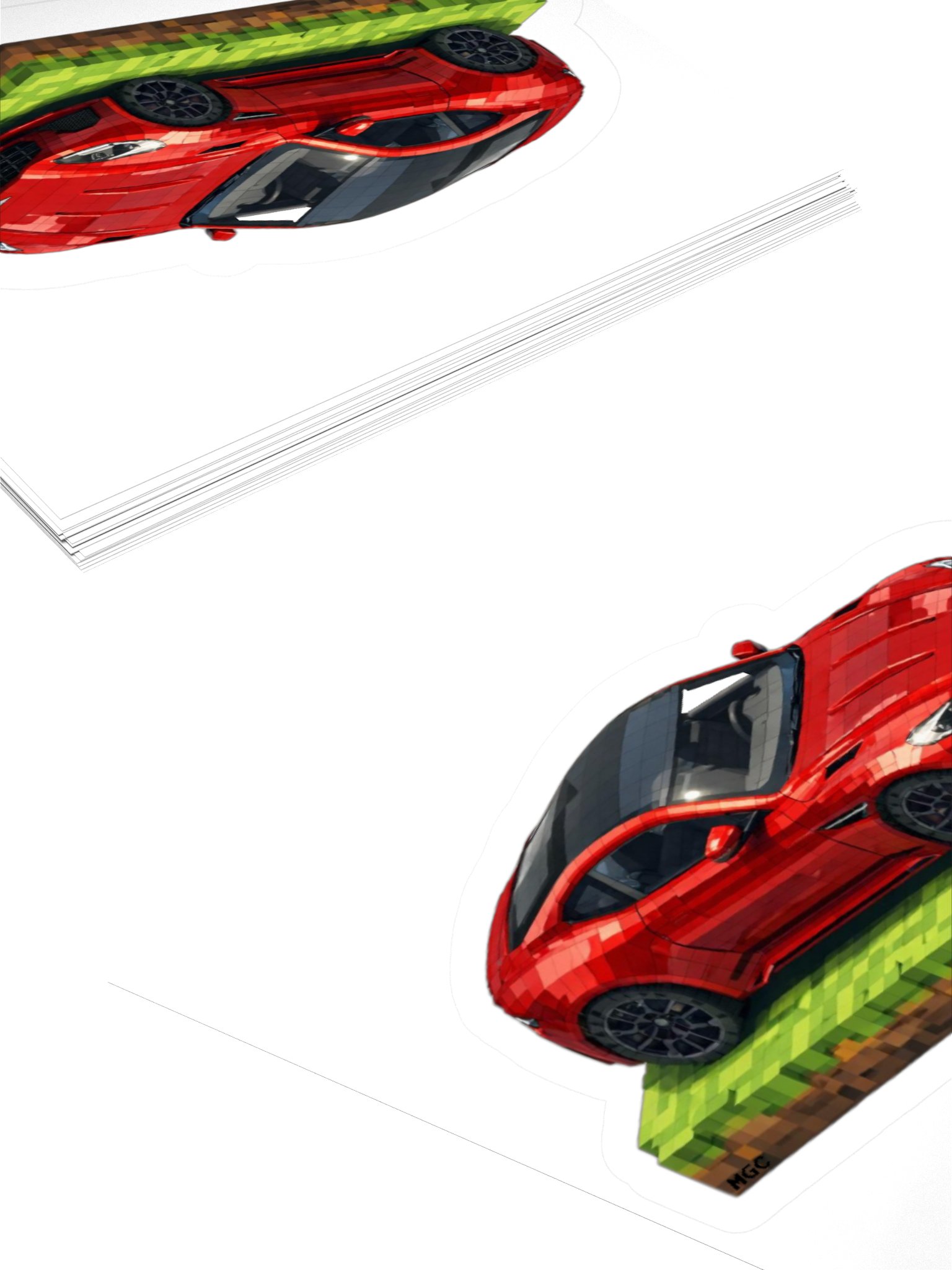 Orange Aston Martin DB12 Sticker (Pixel, Retro, Minecraft) product image (11)