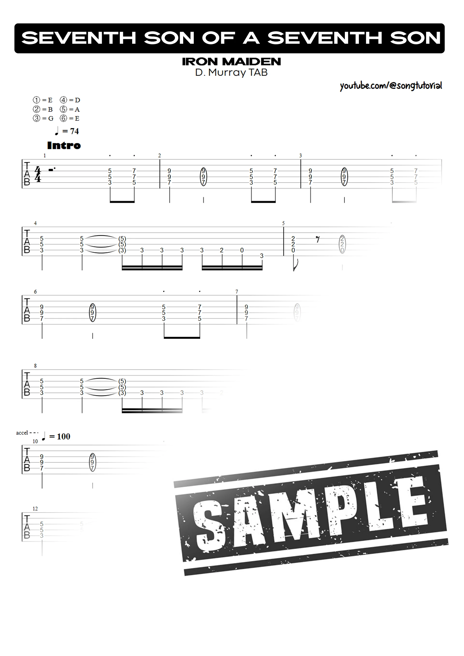 Seventh Son of a Seventh Son | PDF Tab + Guitar Pro | Iron Maiden product image (2)
