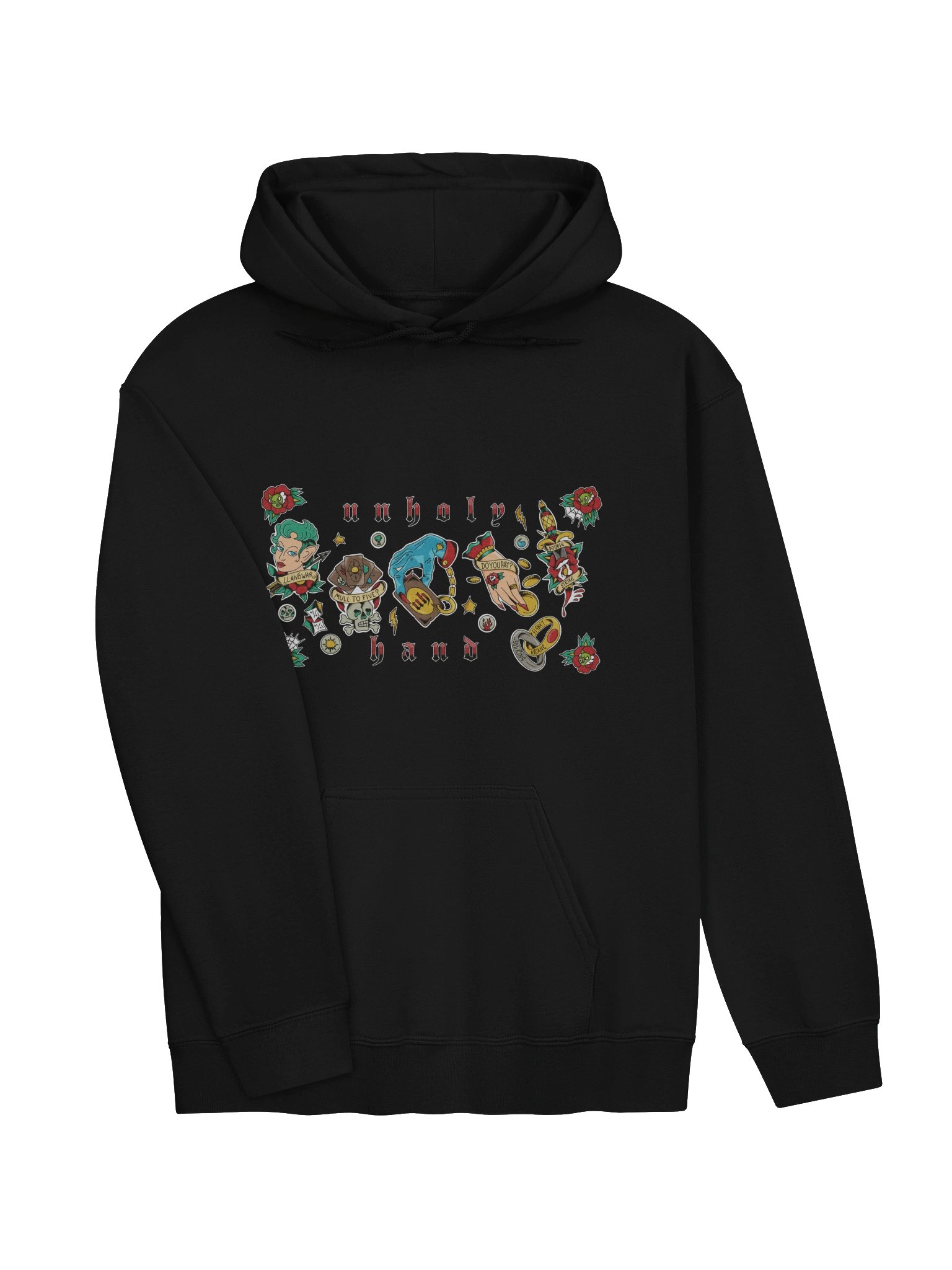 Unholy Hand Flash Tattoo Hoody product image (3)