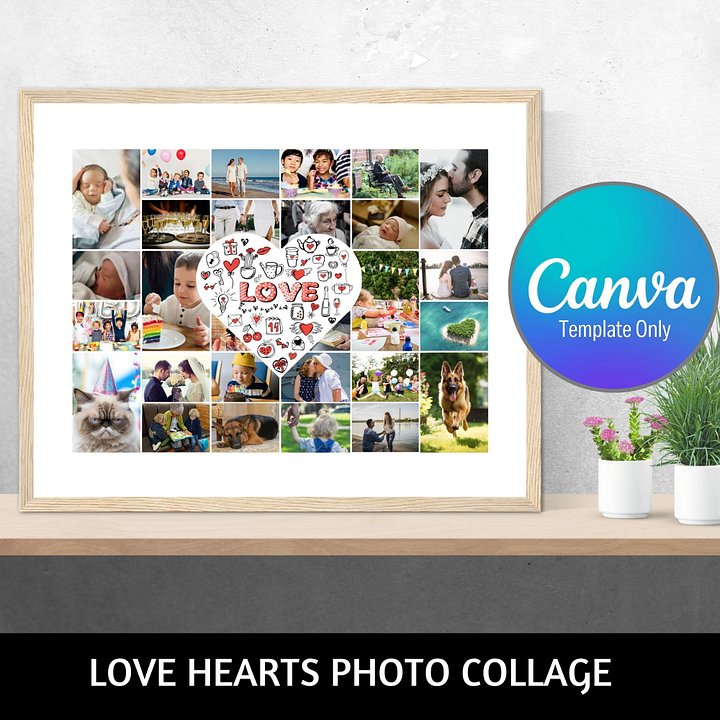 Love Themed Photo Collage Canva Template product image (1)