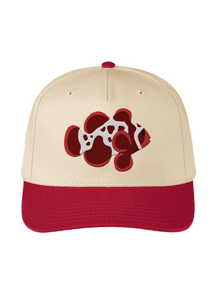 Lightning Maroon Clownfish Embroidered Mid-Profile Baseball Cap | Saltwater Reef Fish Hat product image (17)