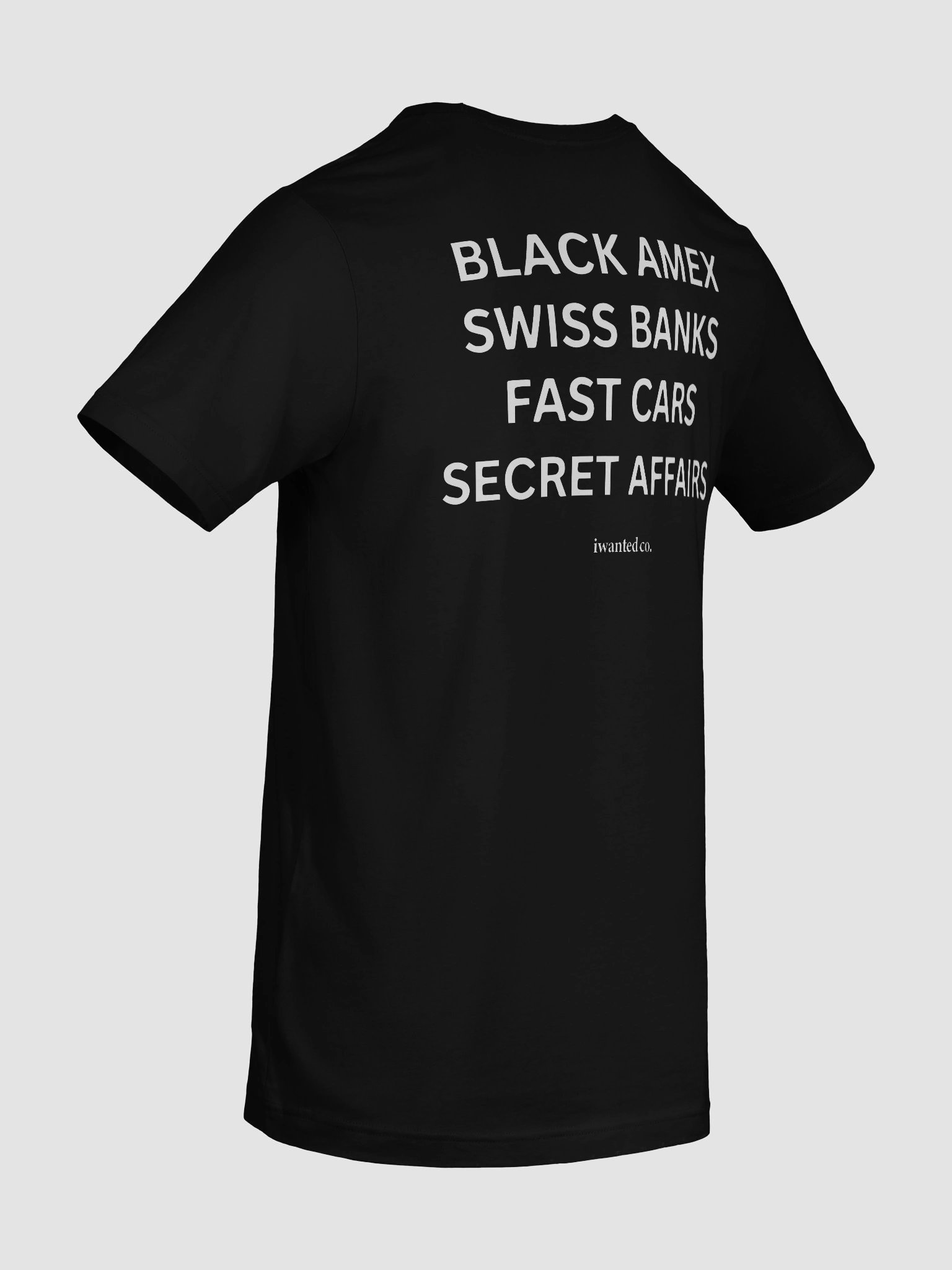 Black Amex, Swiss Banks, Fast Cars – Elite Chaos Back Print T-Shirt product image (11)
