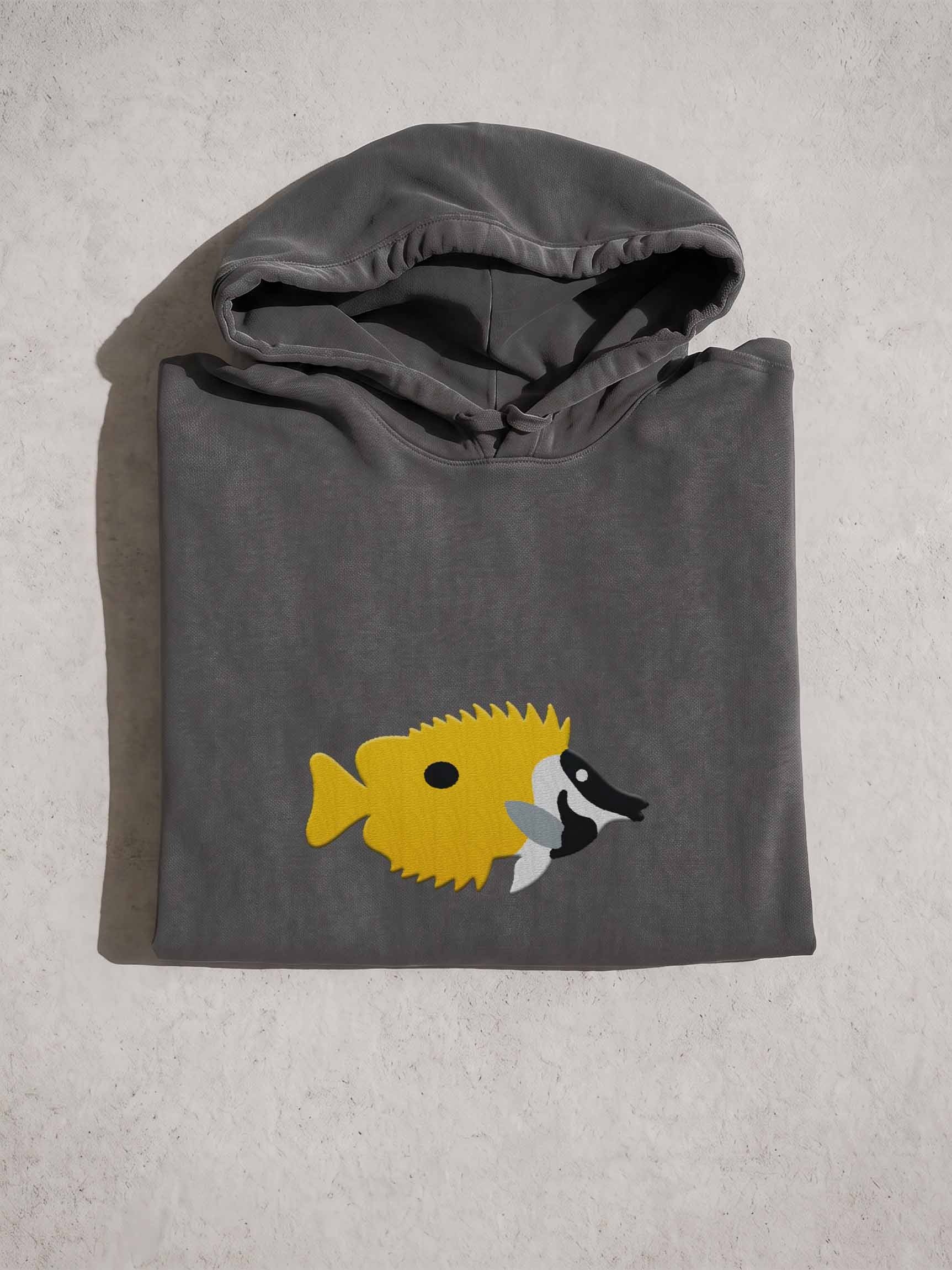 Foxface Rabbitfish Premium Hooded Sweatshirt (Embroidered) for Reef and Marine Aquarium Lovers product image (1)