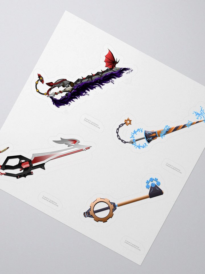 Custom Keyblade Sticker Sheet 9 - Malgus' Army product image (2)
