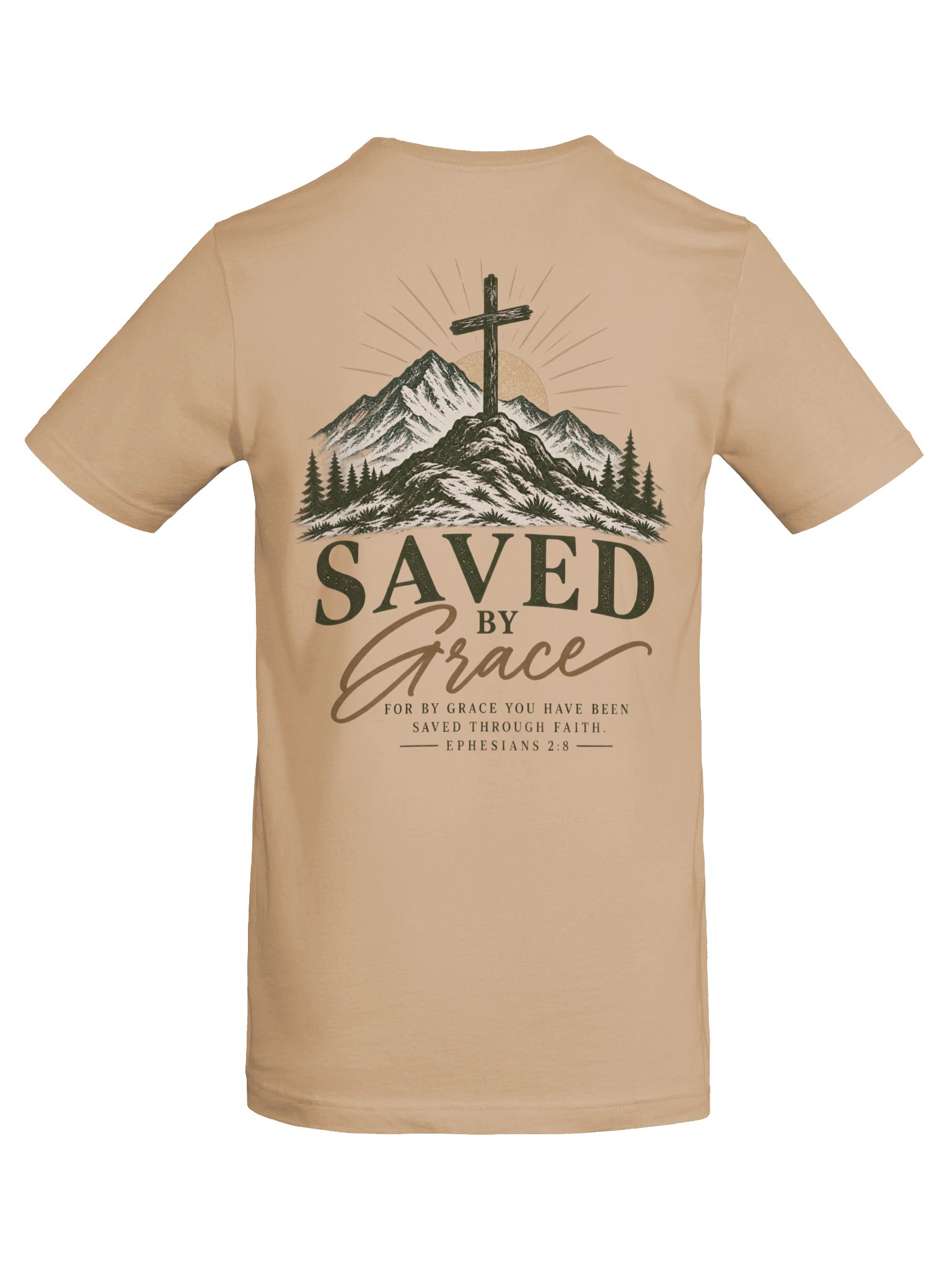 Saved by Grace Premium Unisex Supersoft T-Shirt – Ephesians 2:8 Christian Faith Tee product image (92)
