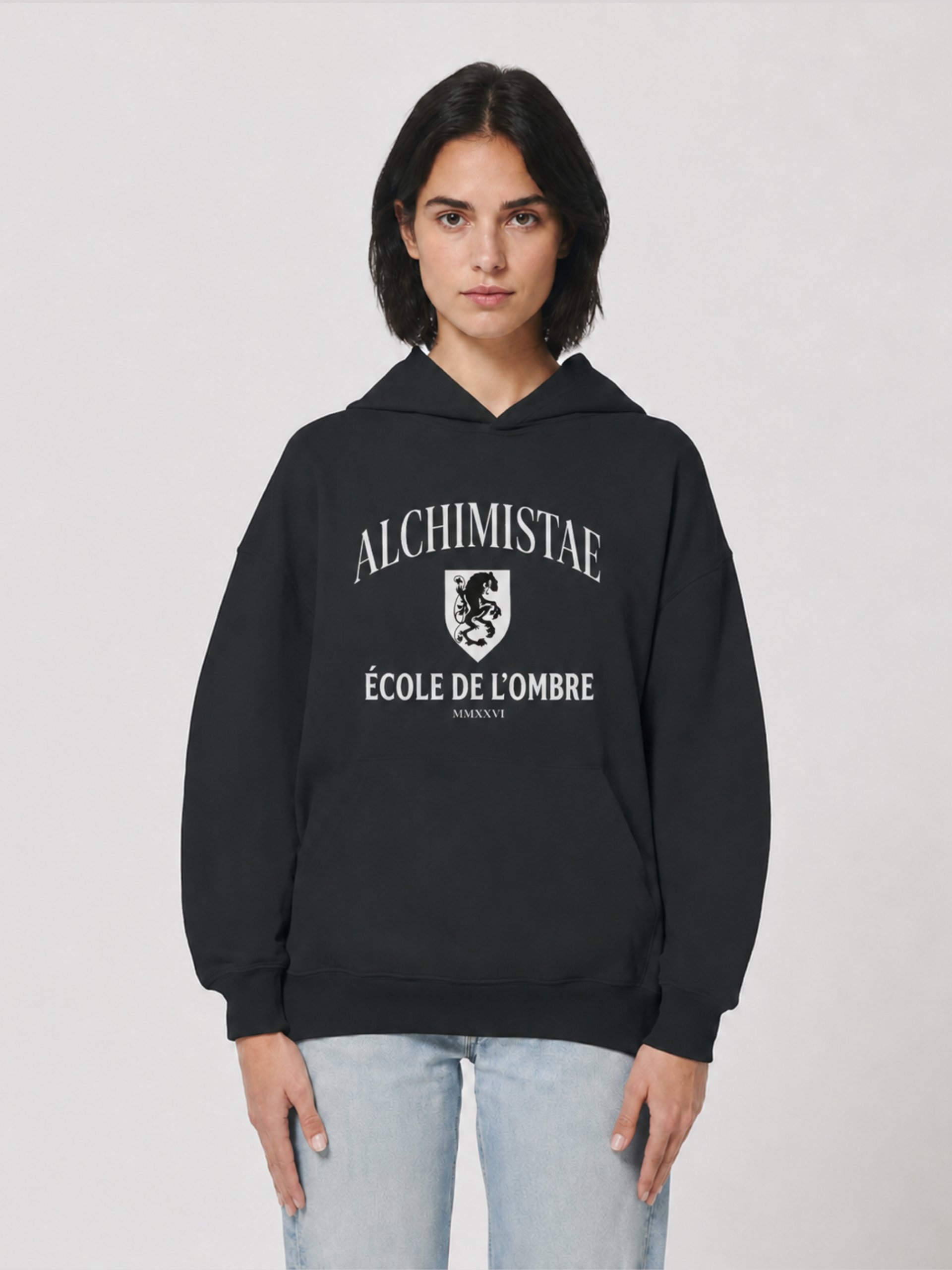 Hoodie mixte oversize Coton Bio Poids Lourd – ÉCOLE DE L'OMBRE product image (2)
