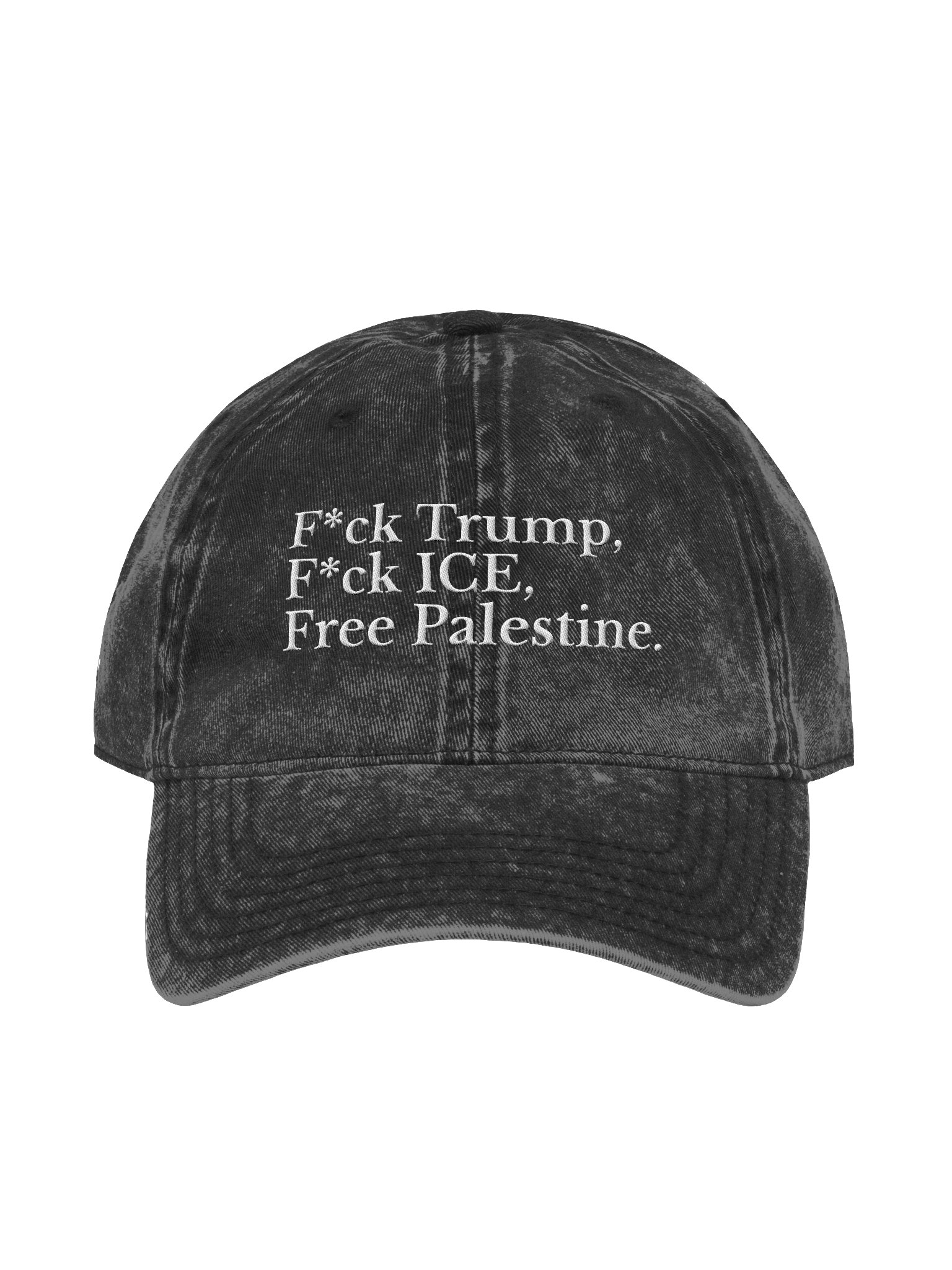 fuck trump fuck ice free palestine hat vintage product image (1)