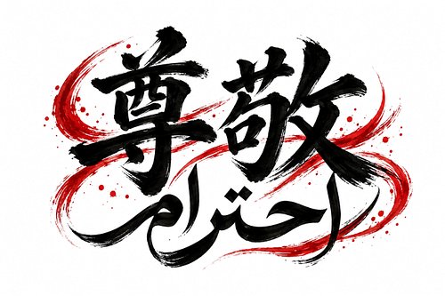 Respect — 尊敬 / احترام

This design brings Japanese and Arabic calligraphy together around a shared idea: recognising the wort...
