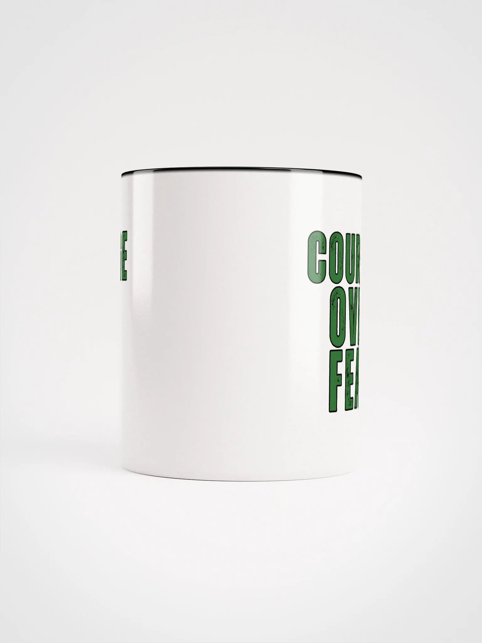 Courage Over Fear Distressed Ceramic Mug product image (5)