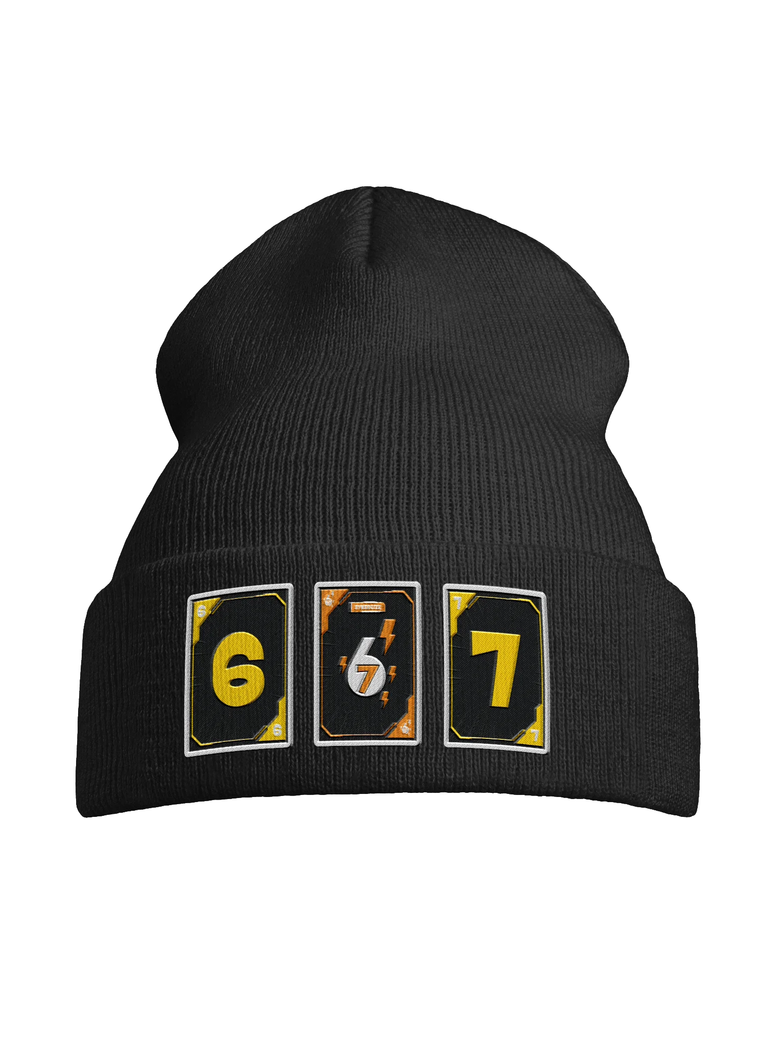 Black beanie hat - yellow synergy product image (7)