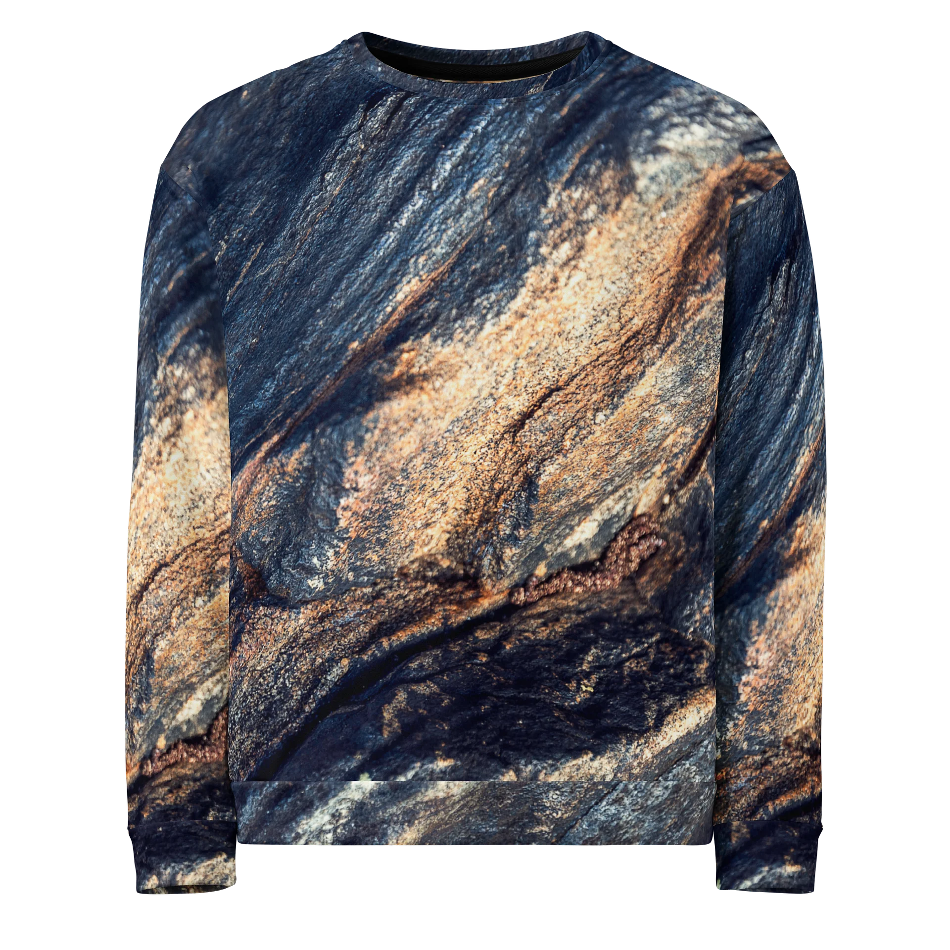 Obsidian Vein Unisex All-Over Print Recycled Dark Mineral Sweatshirt product image (1)