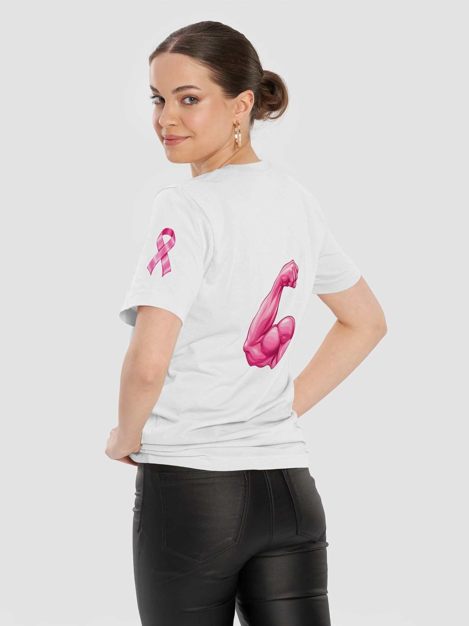Cancer Picked the Wrong Girl Pink Heart Tee product image (127)