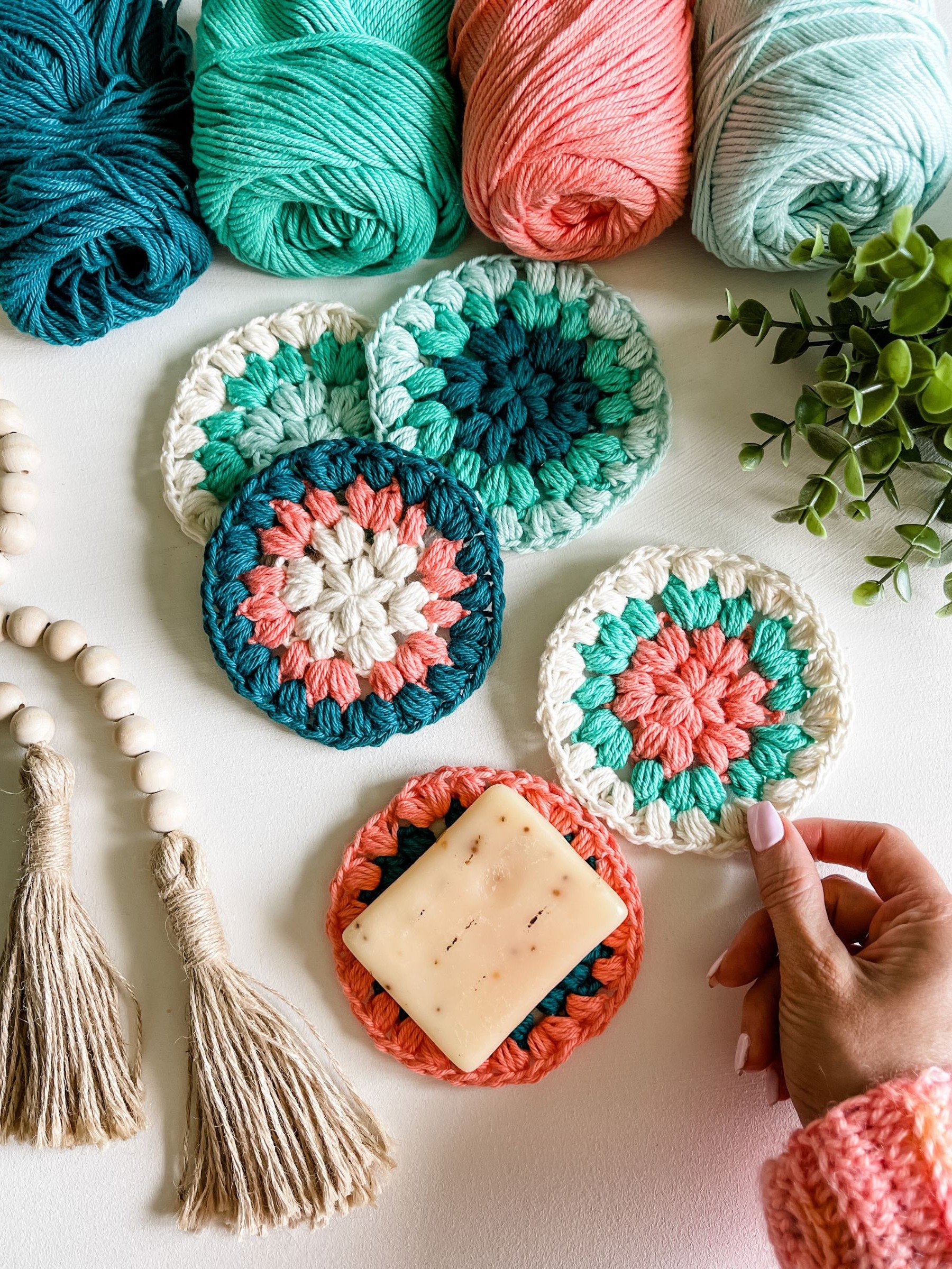 Granny Puff Face Scrubbies Crochet Pattern product image (2)