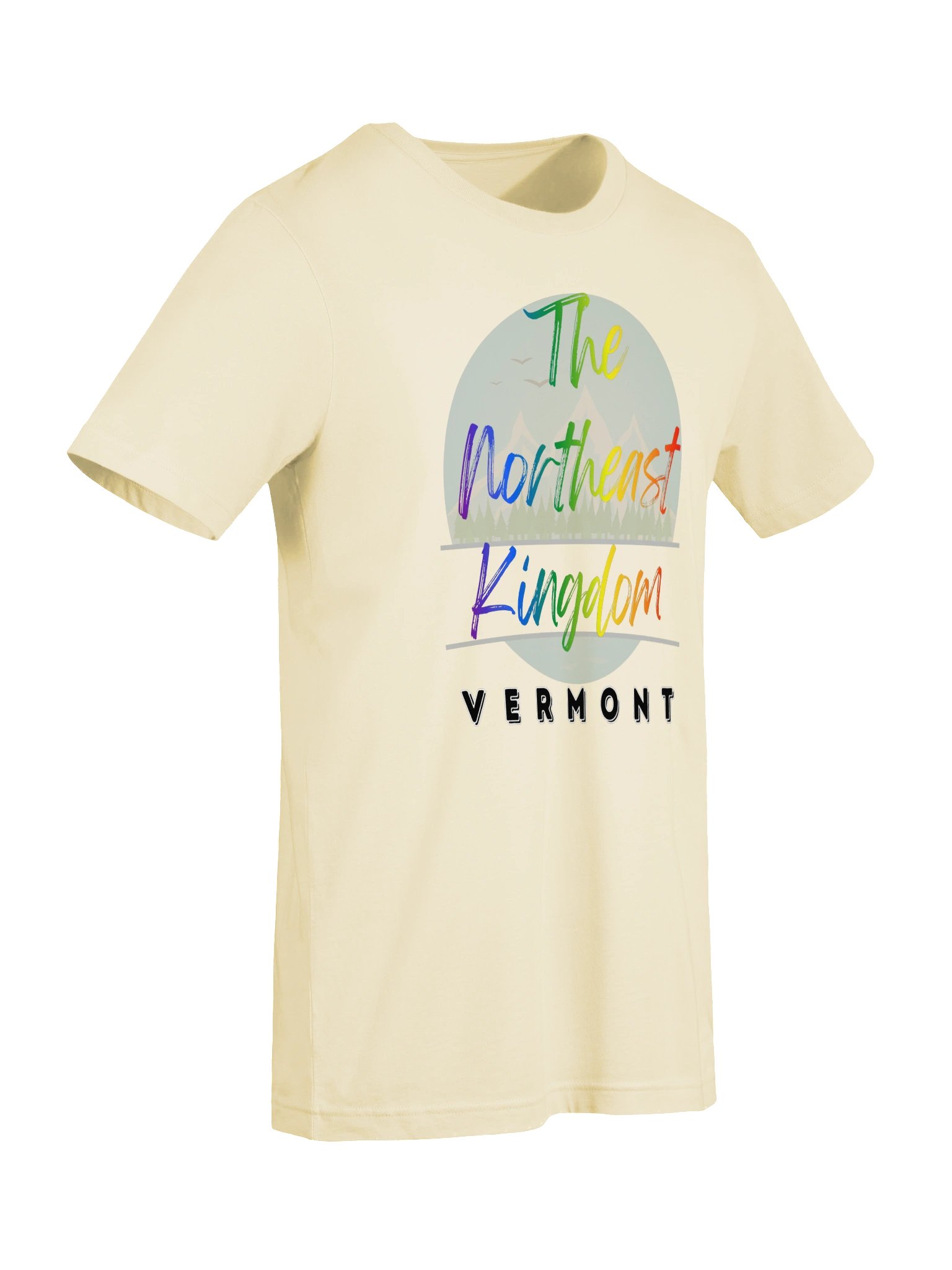 Northeast Kingdom Vermont Pride - Colorful LGBTQ+ Mountain Landscape Illustration Tee product image (5)