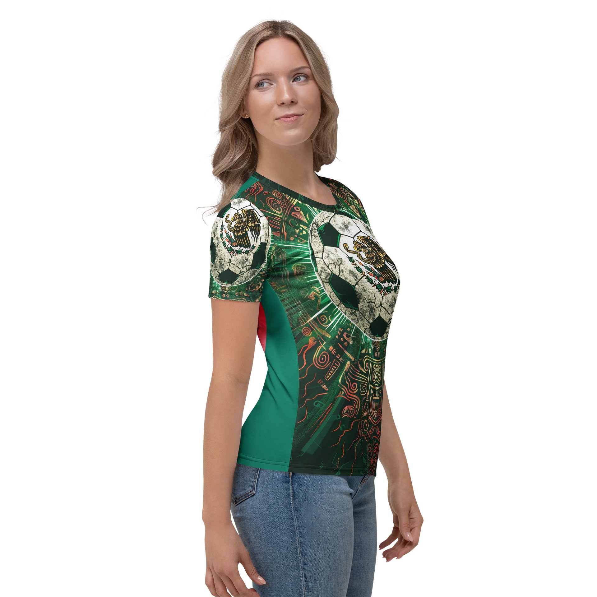 Mexico Womens Fantasy Football Shirt | Camiseta de fútbol femenina de fantasía mexicana product image (7)