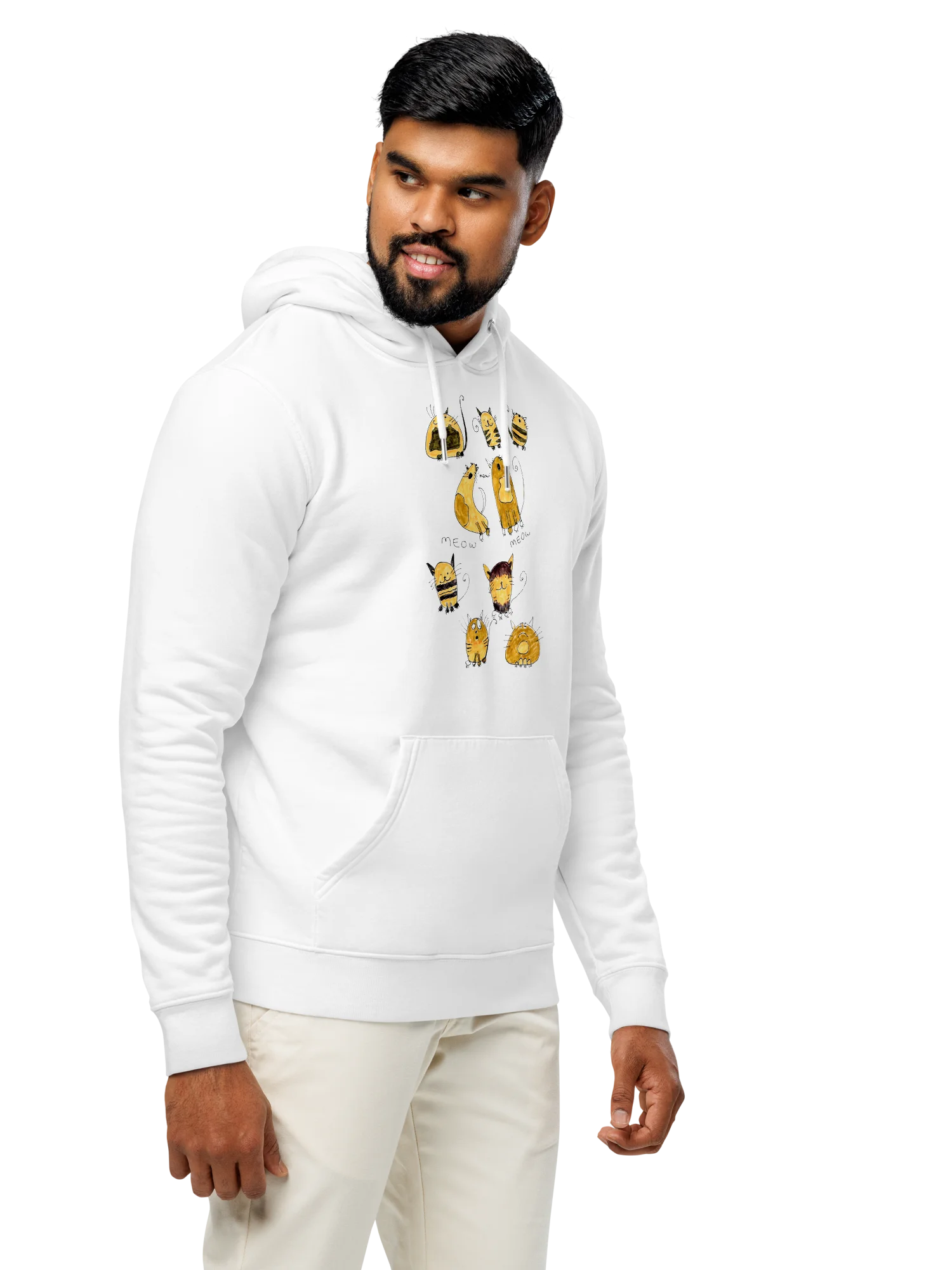Abstract Cool Cats Unisex Organic Hoodie product image (4)