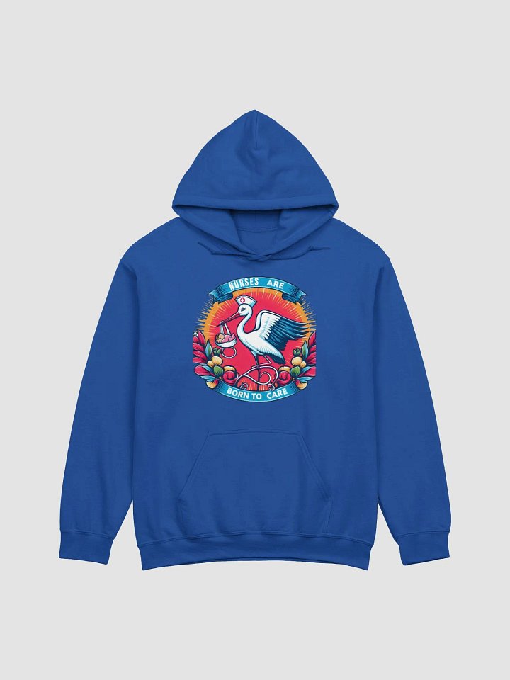 Healthcare: Born to Care Stork Nurse Hoodie product image (3)