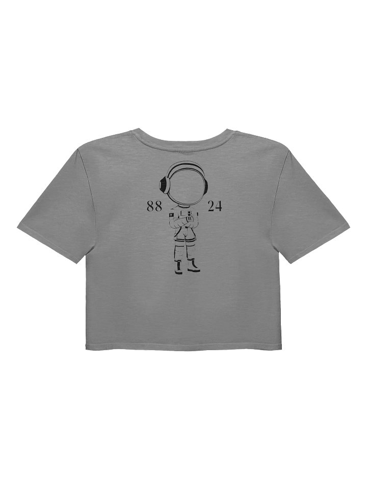 MARS CITY LIFESTYLE BLACK LOGO CROPPED TEE SHIRT IN 7 COLORS product image (2)