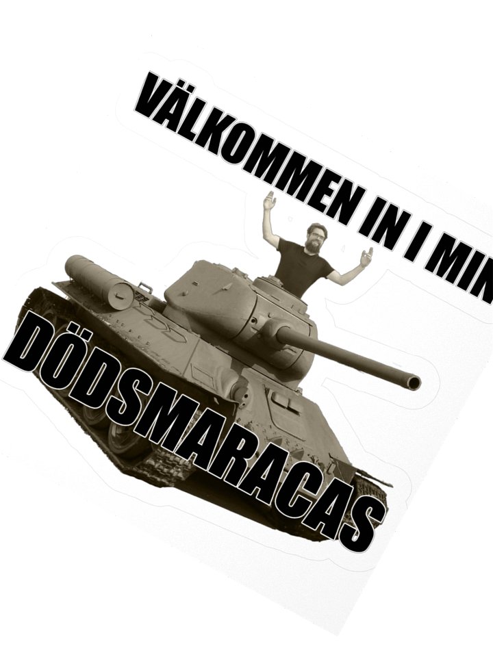 Välkommen in i min dödsmaracas! (Sticker) product image (4)